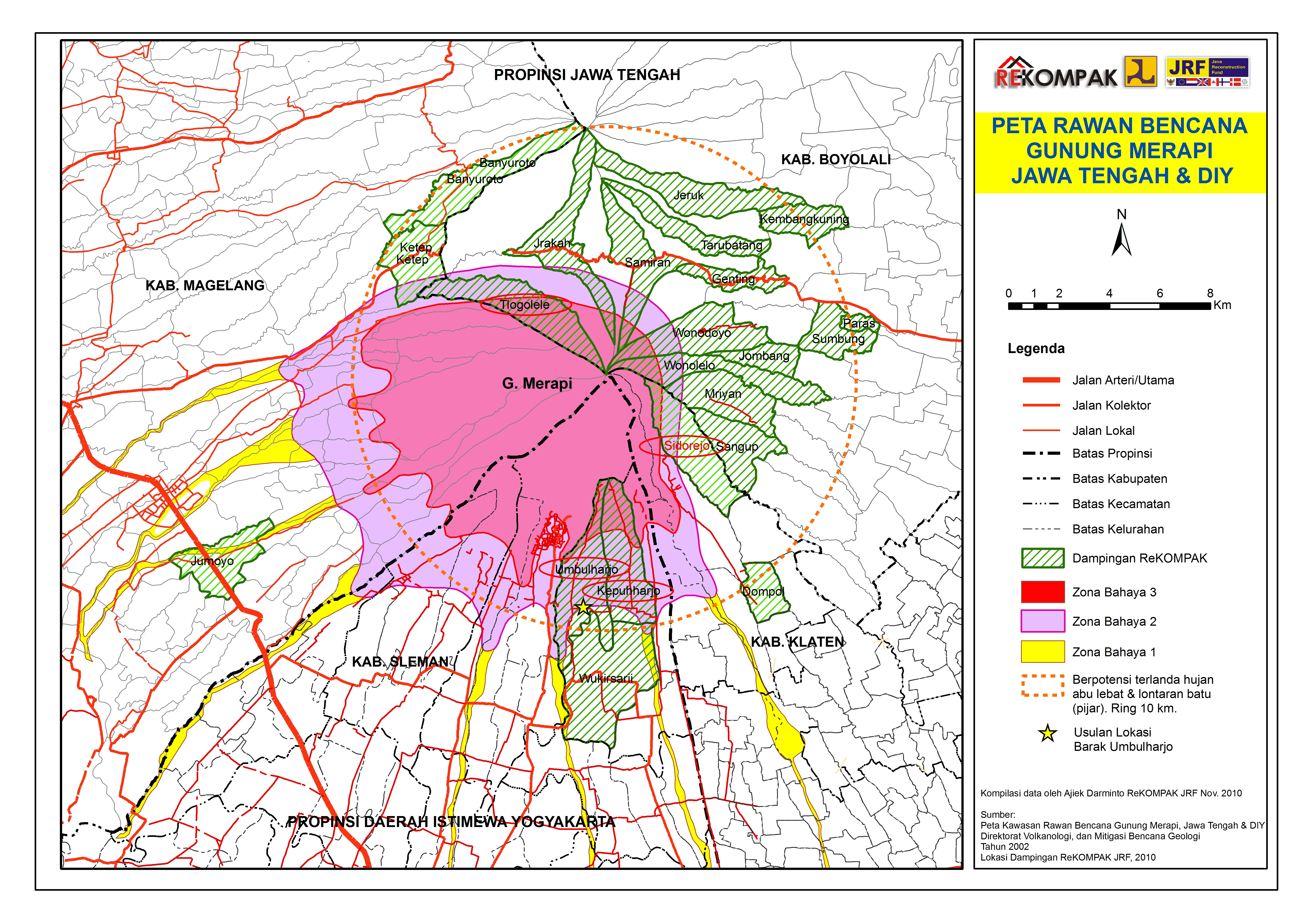 Gunung Merapi (6): Peta-peta daerah rawan bencana 
